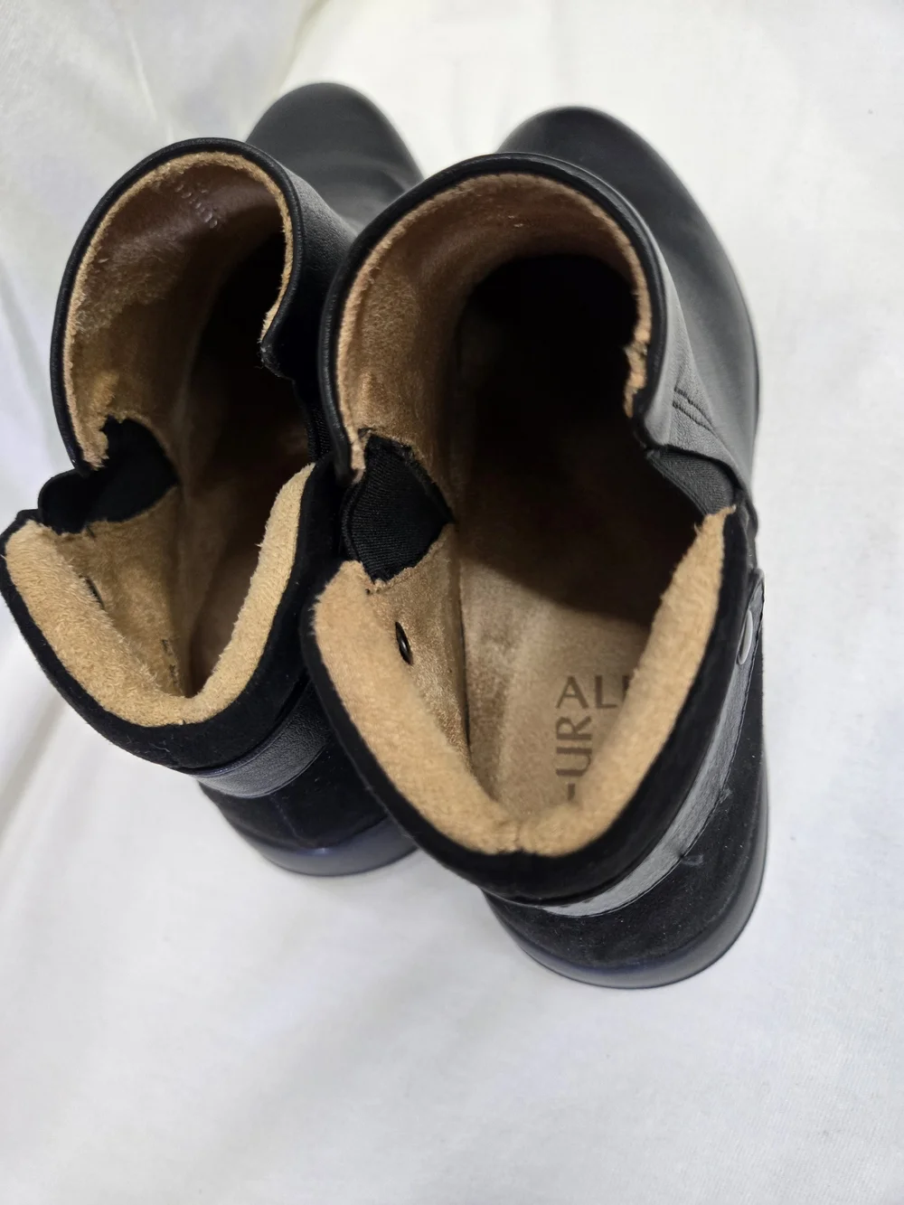 Naturalizer Black Leather & Suede Ankle Bootie